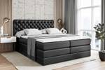 Boxspringbett BOXI8 KING Hochglanz Schwarz - Breite: 160 cm