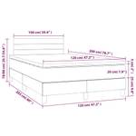 Boxspringbett 3017287-14 Schwarz - Breite: 120 cm