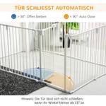 Hunde Absperrgitter D06-128V01WT Weiß - Metall - 2 x 76 x 483 cm