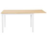 Table pliable LOUISIANA Marron - Blanc - Bois massif - 75 x 74 x 120 cm