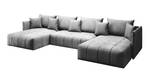 U-Form-Sofa Asvil Monolith 84 Grau - Holzwerkstoff - 353 x 83 x 180 cm