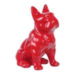 Statue chien boston terrier H22cm - HARU Rouge - Porcelaine - 19 x 22 x 12 cm