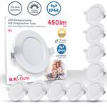 6W LED Bad-Einbauleuchte Wei脽 9er-Set