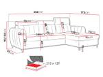 Ecksofa Forio Mini Ecru - Ecke davorstehend rechts