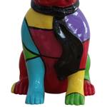 Statue chien bulldog assis H37cm KARL 01 Porcelaine - 19 x 37 x 27 cm