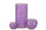 Vase MOSAIK Violett - Glas - 15 x 29 x 15 cm