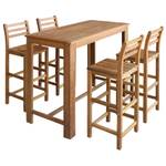 Bar-Set Braun - Massivholz - Holzart/Dekor - 60 x 105 x 120 cm