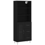 Highboard DE9661 Schwarz - Holzwerkstoff - 34 x 180 x 70 cm