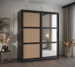 SCHWEBETÜRENSCHRANK PLECIONKA Breite: 150 cm - Schwarz