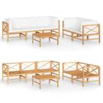 Garten-Lounge-Set (6-teilig) 3011651-7 Weiß - Holzwerkstoff - Holzart/Dekor - 63 x 30 x 63 cm