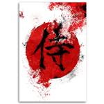 Wandbild Rot Japan Abstrakt 80 x 120 cm