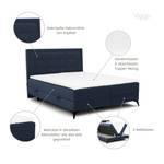 Boxspringbett Viggo Blau - Breite: 180 cm