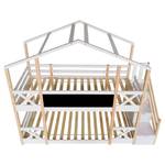 Lit enfant M434 Blanc - Bois manufacturé - 97 x 205 x 244 cm