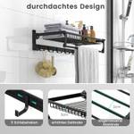 Handtuchregal VL32429 Schwarz - Metall - 26 x 14 x 60 cm