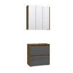 Badmöbelset Majest 2er Set Braun - Grau - Holzwerkstoff - 67 x 68 x 30 cm