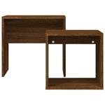 Couchtische 2er Set D506 Eiche Schwarzbraun Dekor