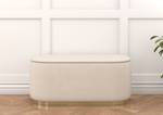 Ovaler Pouf Scarlett Beige