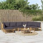 Garten-Lounge-Set 3028492-26 (8-teilig) Braun - Dunkelgrau - Grau