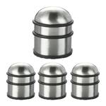 4 x Türstopper Edelstahl silber 4er Set