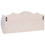 Porte-manteau 299262 Blanc - Bois massif - Bois/Imitation - 10 x 23 x 50 cm