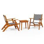 Bistro-Set (3-teilig) 316251 Braun - Massivholz - Holzart/Dekor - 81 x 74 x 65 cm