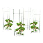 Lot de 4 cages à tomates Vert - Métal - Matière plastique - 29 x 76 x 29 cm