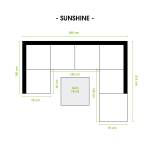 Gartenmöbelset Sunshine Grau - Polyrattan - 75 x 70 x 140 cm