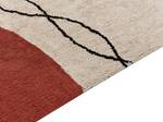 Teppich BOLAT Beige - Schwarz - Braun - Rot - Naturfaser - 230 x 160 x 160 cm