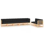 Garten-Lounge-Set Anthrazit - Holz