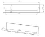 Wandboard AGIS Braun - Holzwerkstoff - 110 x 24 x 21 cm