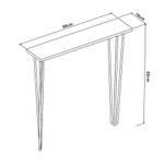 Table console Kokemäki Largeur : 80 cm