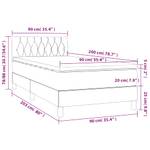 Boxspringbett 3017290-21 Dunkelblau - 90 x 203 cm