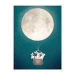 Hasen Hei脽luftballon Mond Illustration