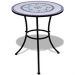 Bistro-Set-k404 ( 3-tlg ) Blau - Massivholz