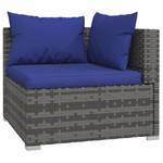 Salon de jardin (lot de 4) 3013632-14 Bleu - Bleu foncé - Gris