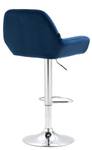 Barhocker Braga Samt blau / chrom Blau