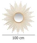 Spiegel SOLEIL Gold - Massivholz - 102 x 14 x 105 cm