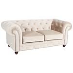 Orleans Sofa 2-Sitzer Weiß - Textil - Holz teilmassiv - 196 x 77 x 100 cm