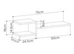 Wandregal FORK 2er Set - Eiche Eiche Hell