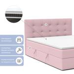 Boxspringbett Doppelbett Breno Pink - Breite: 140 cm