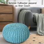 Pouf Sitzpouf Bodenkissen Puff Hocker Hellblau