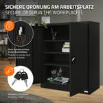 Aktenschrank abschließbar Schwarz - 40 x 109 x 90 cm