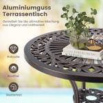 Gartentisch ZB33696IZDE Braun - Metall - 61 x 71 x 61 cm