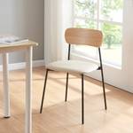 2 chaises de salle à manger Jyväskylä Beige - Cuir synthétique - 45 x 78 x 48 cm