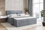 Boxspringbett IDRIKO Hellgrau - Breite: 180 cm - H3