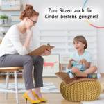 Pouf Sitzpouf Bodenkissen Strickhocker Gelb