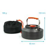 Wasserkocher Outdoor Camping Kochkessel Orange - Metall - 18 x 8 x 18 cm