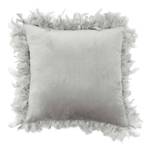 Coussin en velours à plumes Gris