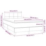 Boxspringbett 3017287-10 Schwarz - Breite: 120 cm