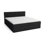 Boxspringbett Doppelbett Merano Schwarz - Breite: 160 cm